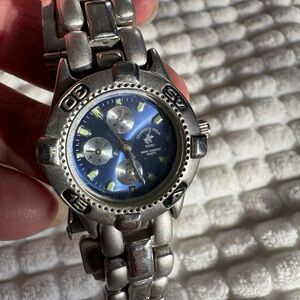 Polo Ralph Lauren Watch with metal Band and Blue Dial
